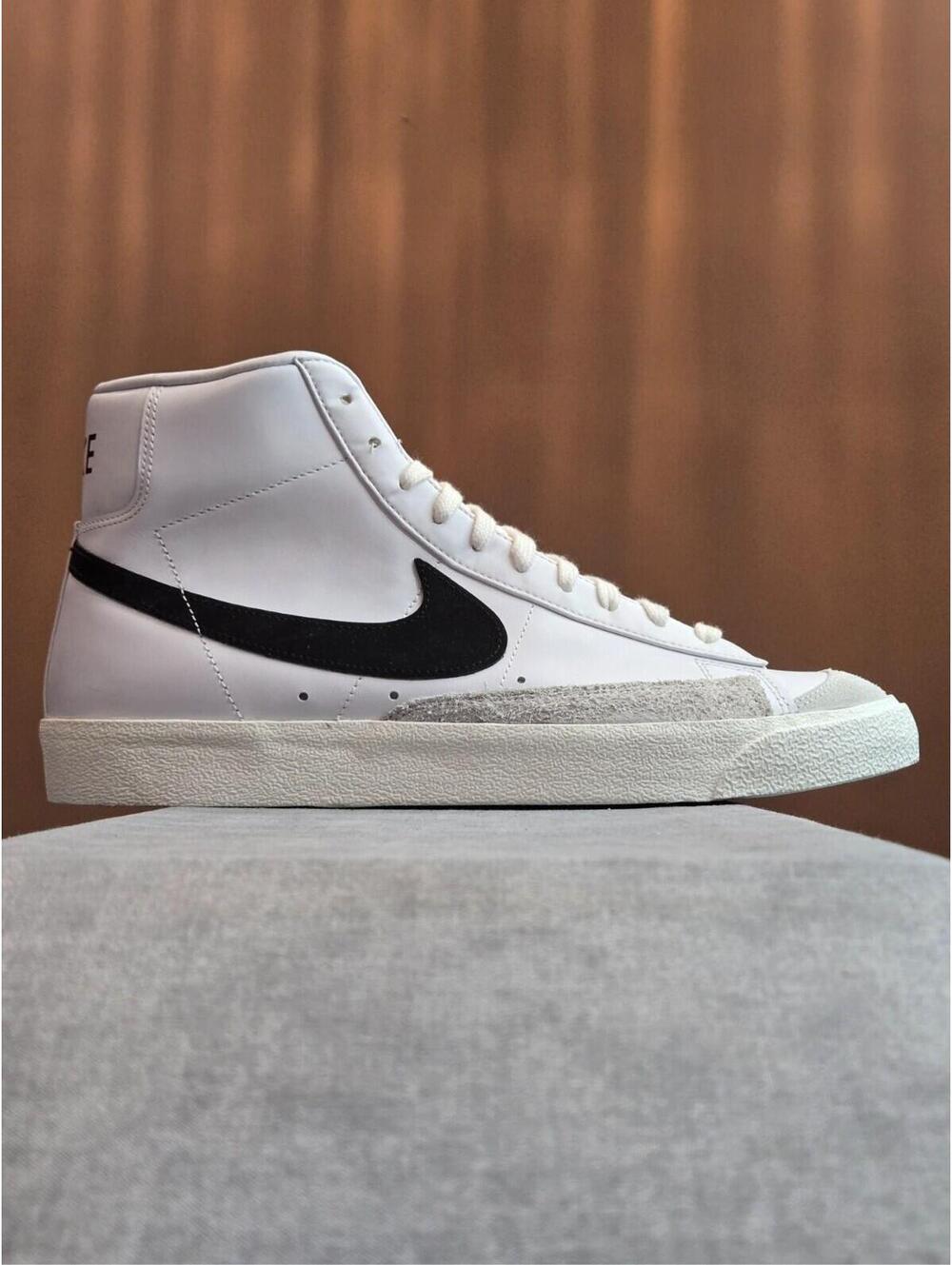 Nike Blazer Mid 77 Vintage - White Black (BQ6806-100) Men's 12